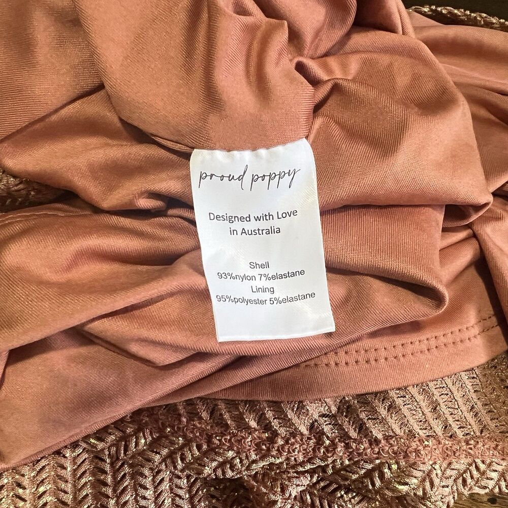Proud Poppy Tallulah Maxi Dress Gold And Rust Color Size US 8 - Picture 4 of 9
